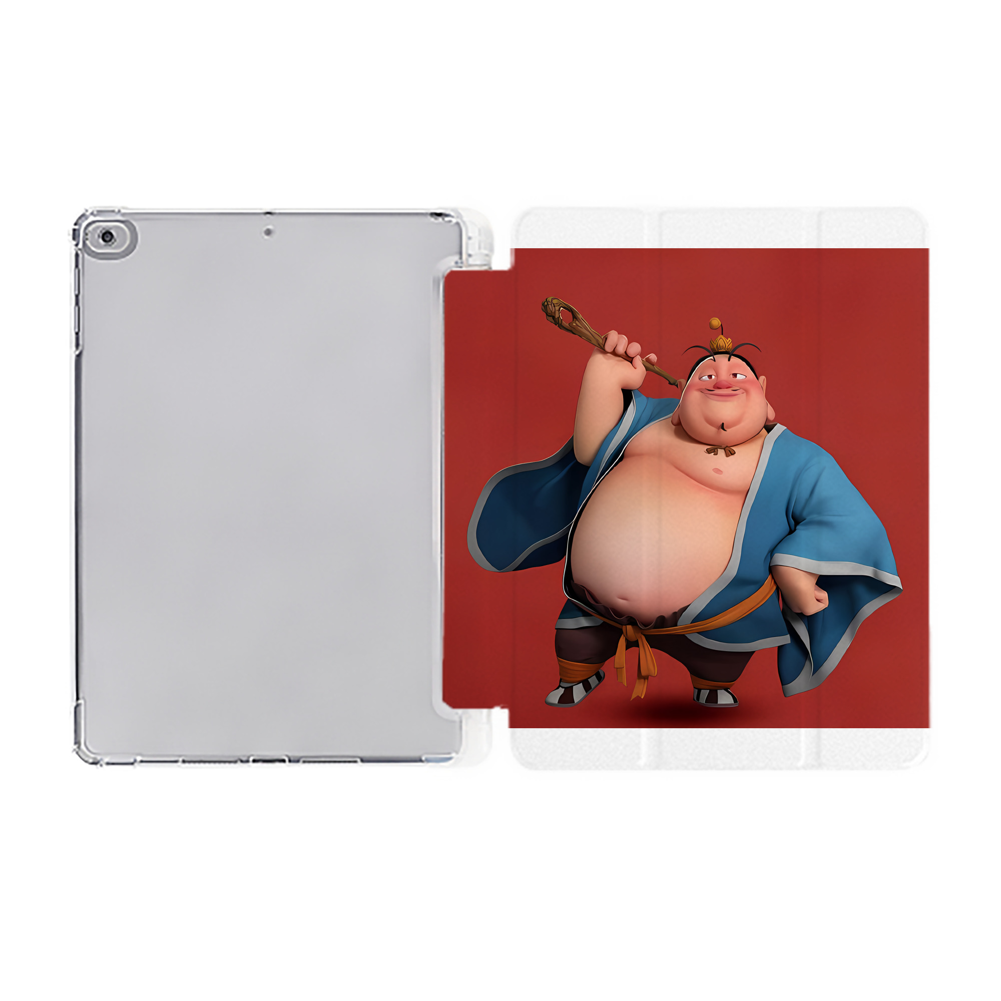 （画像用） Ne Zha 2 ナタ 魔童の大暴れ IPad ケース ペン収納付き 三つ折りスタンド PUレザー×シリコン 対応機種9.5/10.5/10.9インチ
